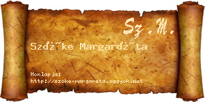 Szőke Margaréta névjegykártya